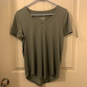 So Green V-Neck Tee